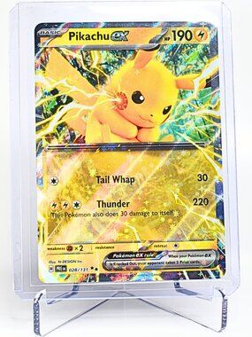 Pokemon TCG Pikachu ex 028/131 Prismatic Evolutions Double Rare Holo NM